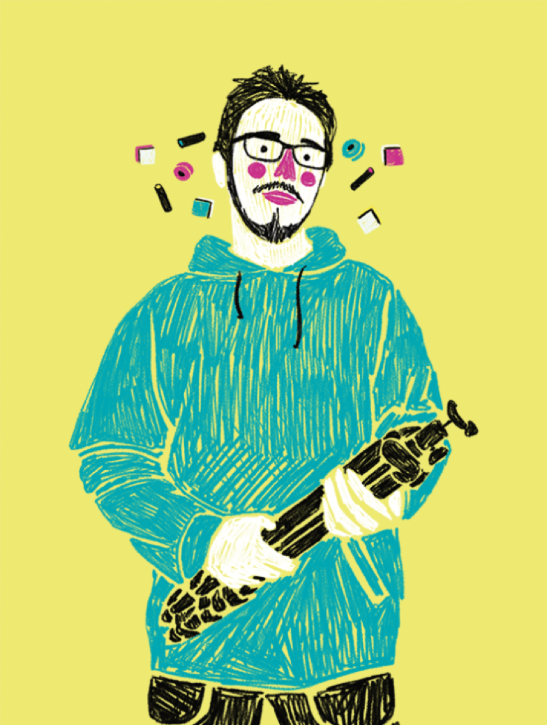 A cute portrait of Jacopo Mangiameli