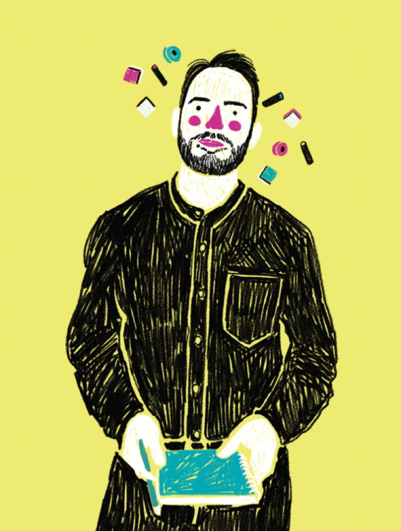 A cute portrait of Max Santoni