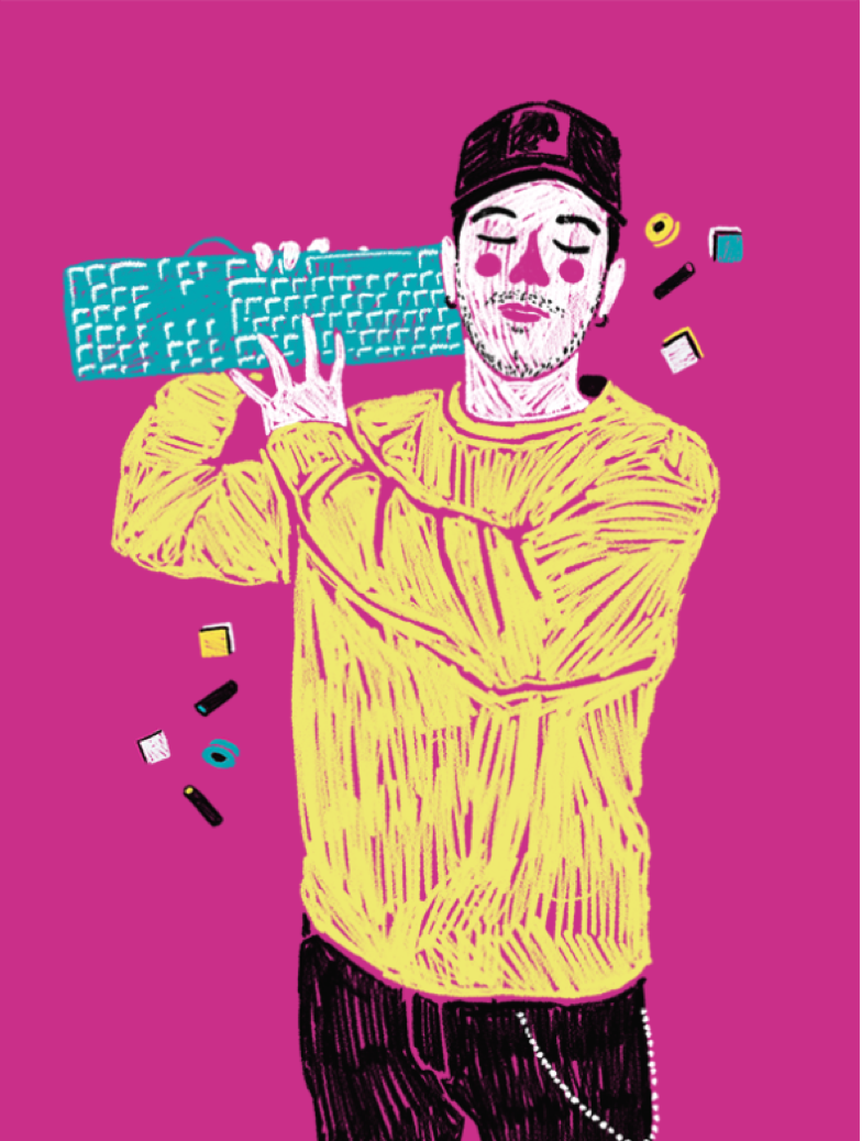 A cute portrait of Massimo Pettine